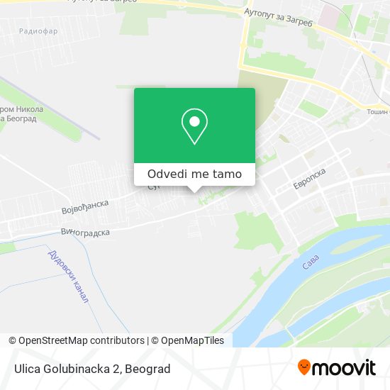 Ulica Golubinacka 2 mapa