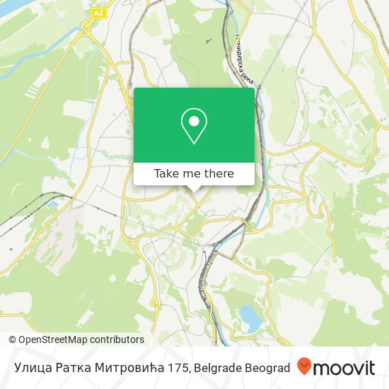 Улица Ратка Митровића 175 mapa