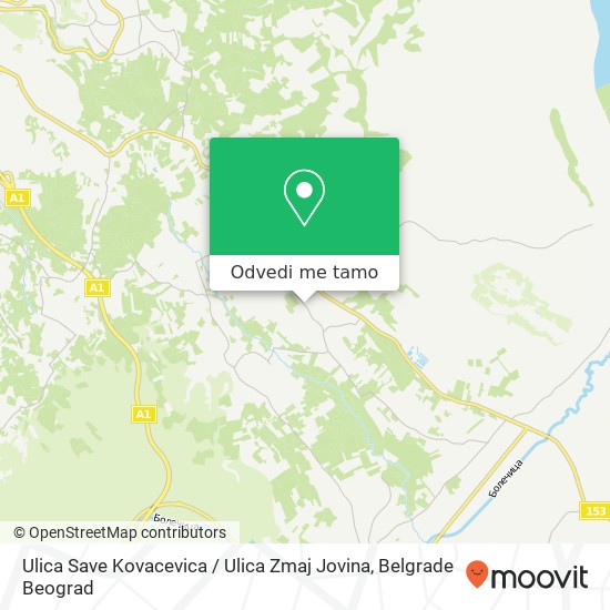 Ulica Save Kovacevica / Ulica Zmaj Jovina mapa