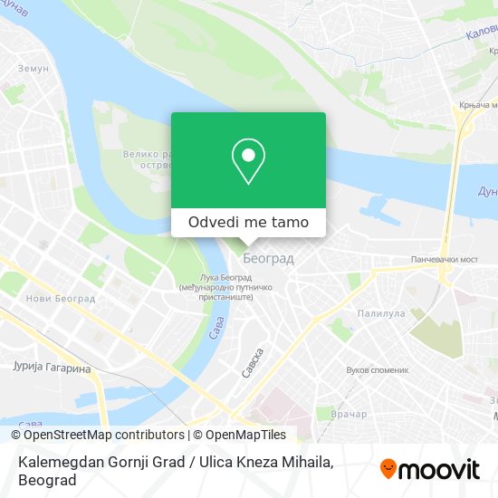 Kalemegdan Gornji Grad / Ulica Kneza Mihaila mapa