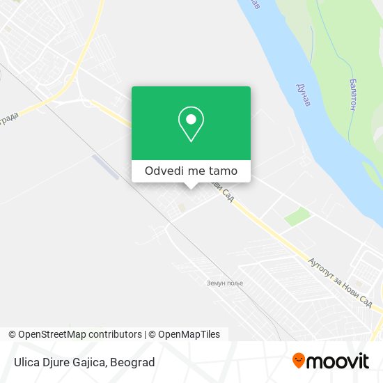 Ulica Djure Gajica mapa