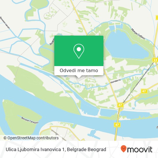 Ulica Ljubomira Ivanovica 1 mapa