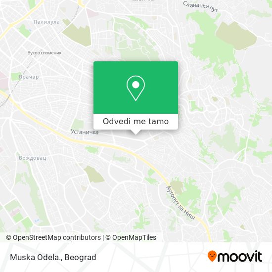 Muska Odela. mapa