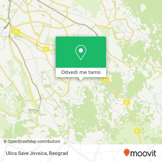 Ulica Save Jovsica mapa