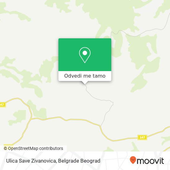 Ulica Save Zivanovica mapa