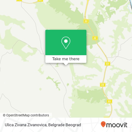 Ulica Zivana Zivanovica mapa