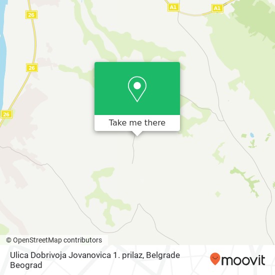 Ulica Dobrivoja Jovanovica 1. prilaz mapa