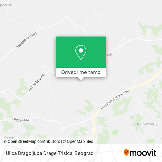 Ulica Dragoljuba Drage Trisica mapa