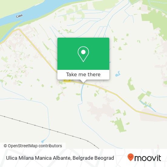 Ulica Milana Manica Albante mapa