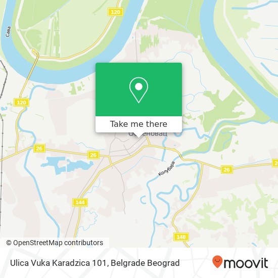 Ulica Vuka Karadzica 101 mapa