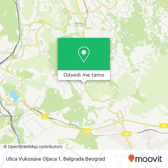 Ulica Vukosave Oljaca 1 mapa