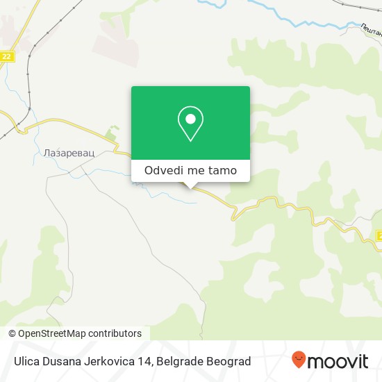 Ulica Dusana Jerkovica 14 mapa