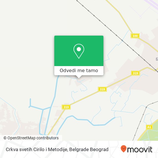 Crkva svetih Cirilo i Metodije mapa