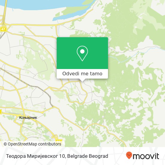 Теодора Миријевског 10 mapa