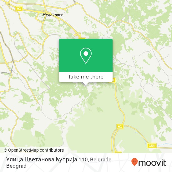 Улица Цветанова ћуприја 110 mapa