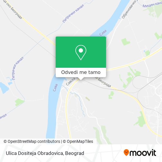 Ulica Dositeja Obradovica mapa