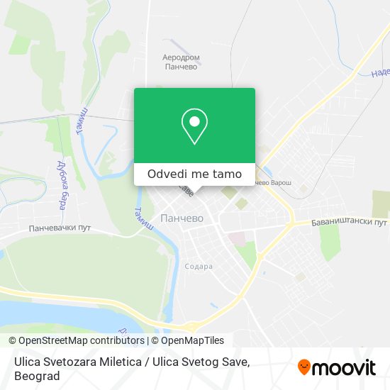 Ulica Svetozara Miletica / Ulica Svetog Save mapa