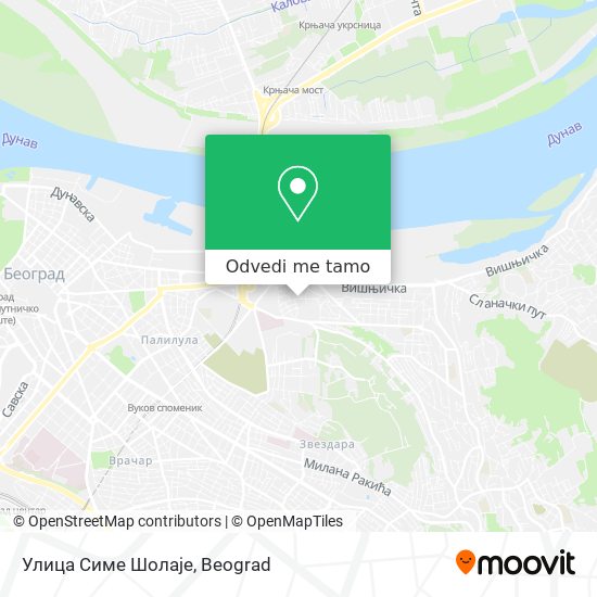Улица Симе Шолаје mapa