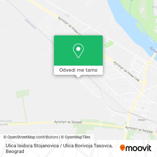 Ulica Isidora Stojanovica / Ulica Borivoja Tasovca mapa