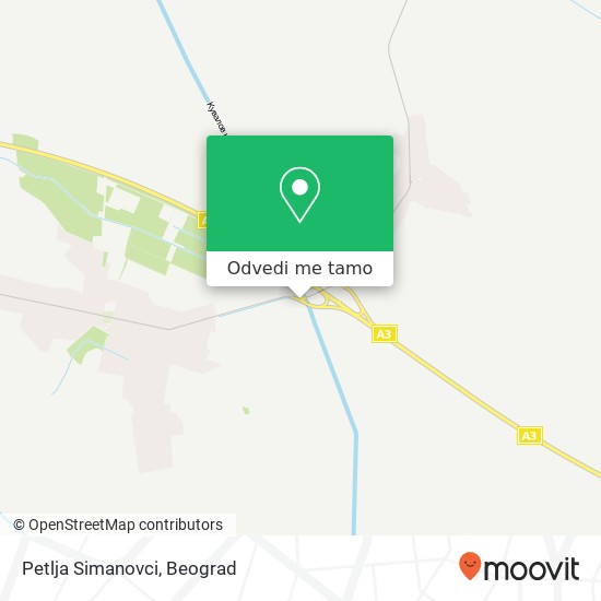 Petlja Simanovci mapa