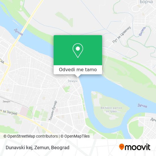 Dunavski kej, Zemun mapa