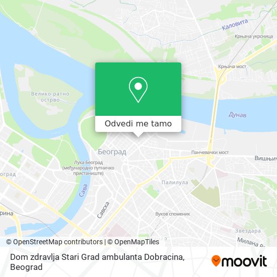 Dom zdravlja Stari Grad ambulanta Dobracina mapa