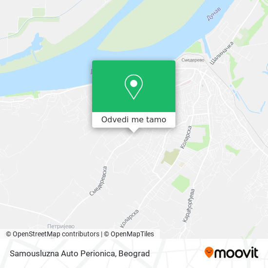 Samousluzna Auto Perionica mapa