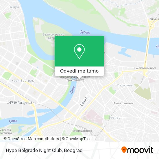 Hype Belgrade Night Club mapa