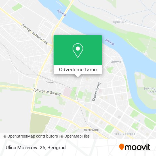 Ulica Mozerova 25 mapa