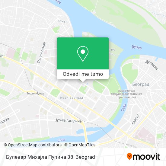 Булевар Михајла Пупина 38 mapa