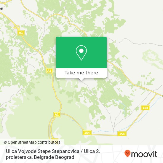 Ulica Vojvode Stepe Stepanovica / Ulica 2. proleterska mapa