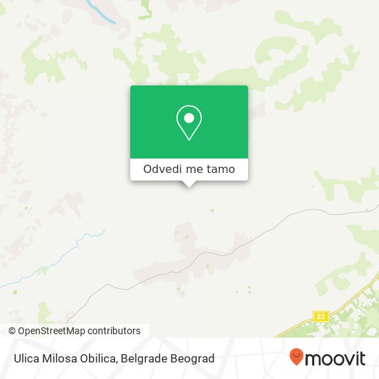 Ulica Milosa Obilica mapa