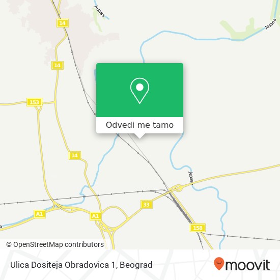 Ulica Dositeja Obradovica 1 mapa