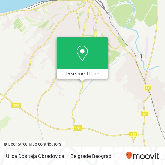 Ulica Dositeja Obradovica 1 mapa