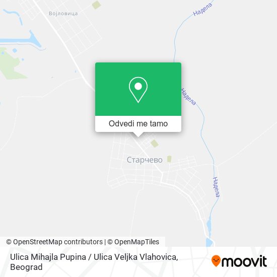 Ulica Mihajla Pupina / Ulica Veljka Vlahovica mapa