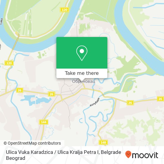 Ulica Vuka Karadzica / Ulica Kralja Petra I mapa