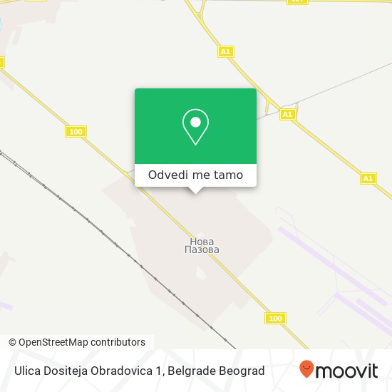 Ulica Dositeja Obradovica 1 mapa