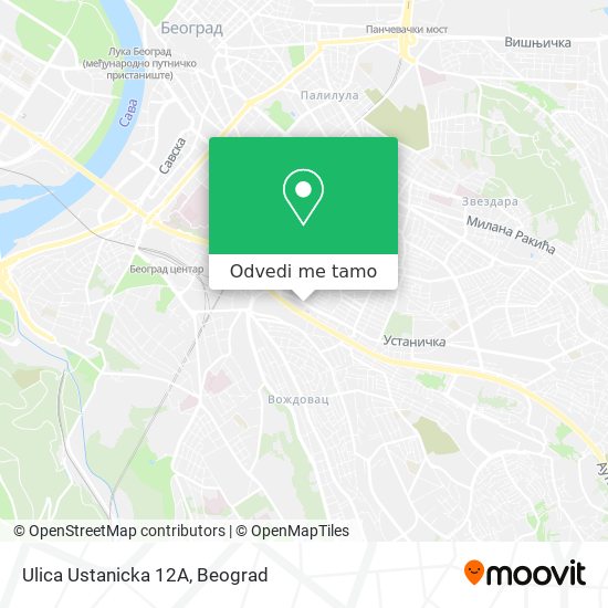 Ulica Ustanicka 12A mapa