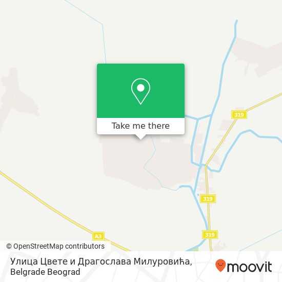 Улица Цвете и Драгослава Милуровића mapa