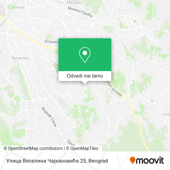 Улица Веселина Чајкановића 25 mapa