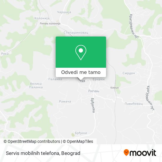 Servis mobilnih telefona mapa