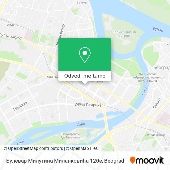 Булевар Милутина Миланковића 120e mapa