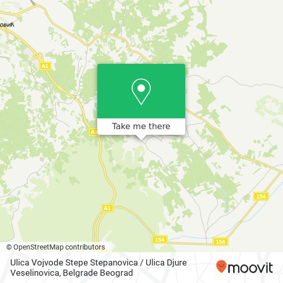 Ulica Vojvode Stepe Stepanovica / Ulica Djure Veselinovica mapa