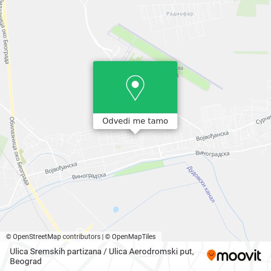 Ulica Sremskih partizana / Ulica Aerodromski put mapa