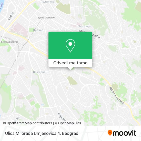 Ulica Milorada Umjenovica 4 mapa