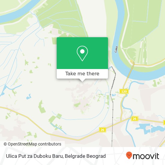 Ulica Put za Duboku Baru mapa