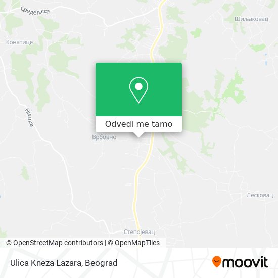 Ulica Kneza Lazara mapa