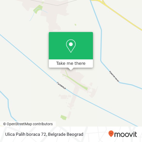 Ulica Palih boraca 72 mapa