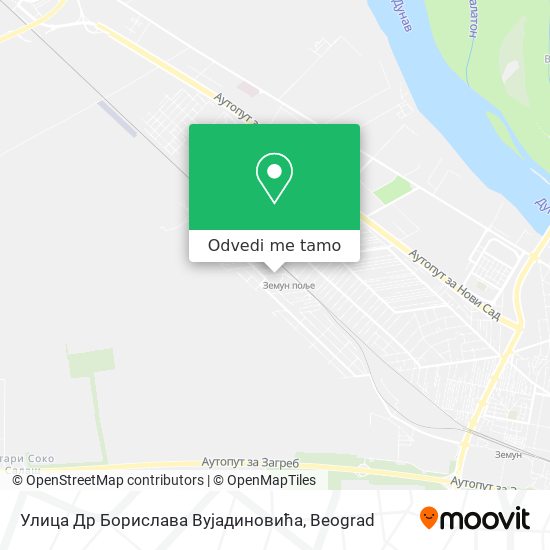 Улица Др Борислава Вујадиновића mapa