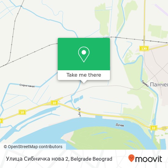 Улица Сибничка нова 2 mapa